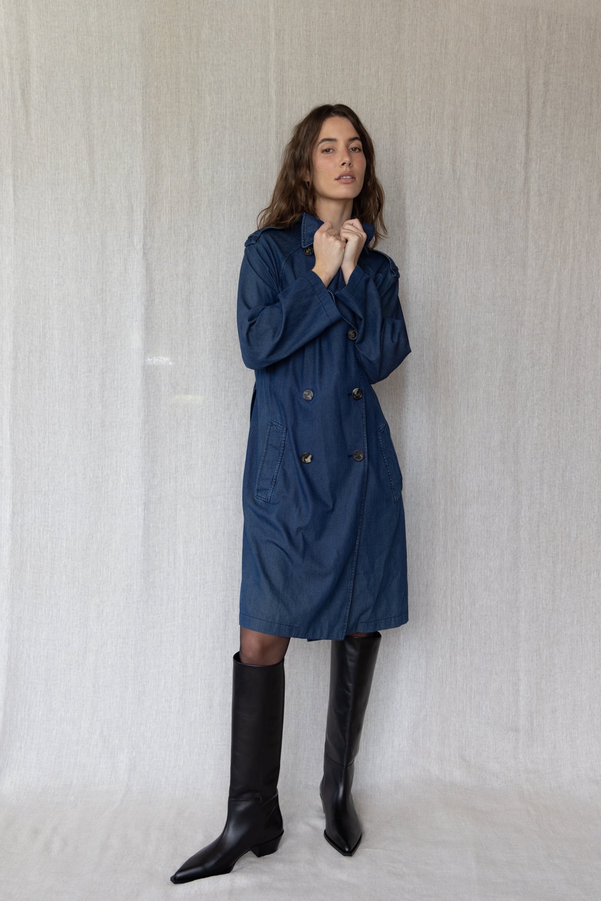 2009 Acne Studios x Lanvin Denim Trench Coat