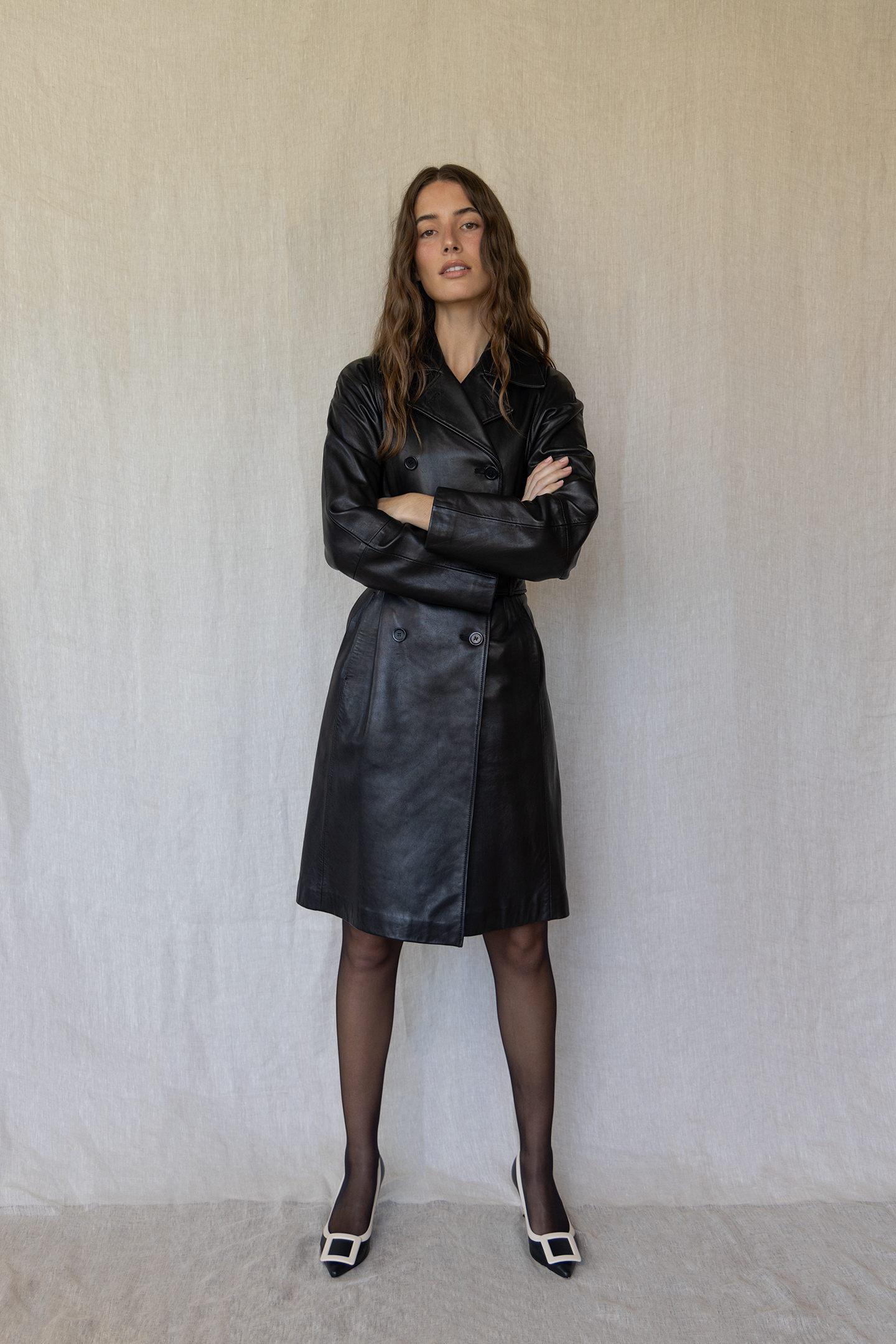 Calvin Klein Leather Trench