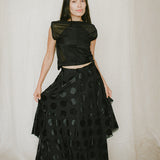 Polka Dot Silk Skirt