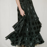 Polka Dot Silk Skirt