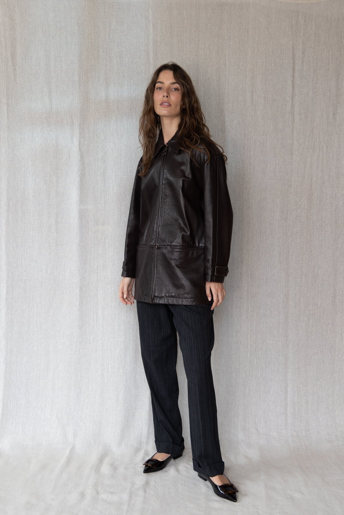 Vintage DKNY Chocolate Leather Jacket