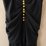 1988 Black Silk Chiffon Skirt
