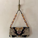 Handbag with Lucite Strap
